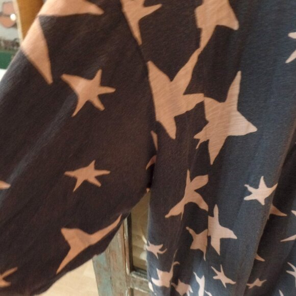 Magnolia Pearl Francis Pullover Galaxy Cotton Jersey Distressed TUNIC Tee OS NWT - Picture 7 of 10